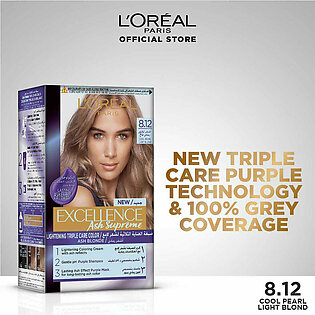 LOreal Paris - Excellence Ash Supreme Hair Color - 8.12 Cool Pearl Light Blonde