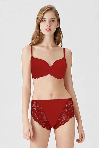 BLS - Breathable Wired And Light Padded Bra - Red