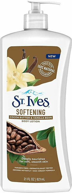 St.Ives - Body Lotion Pump U.S.A Softening Cocoa Butter & Vanilla 621ml
