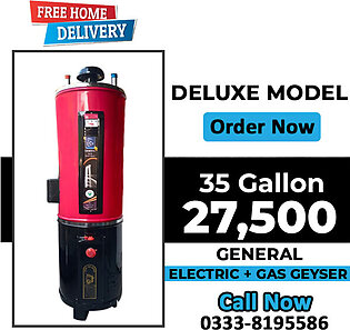 Electric + Gas Geyser – National Deluxe Model (55 GLN)