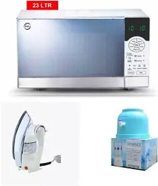 PEL PMO23SG Glamour Digital Electric Microwave Oven 23Ltr + Target Water Dispenser + National Deluxe Automatic Iron RM-57