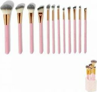 Bh 12/Brushes Pink Studded Makeup Stand