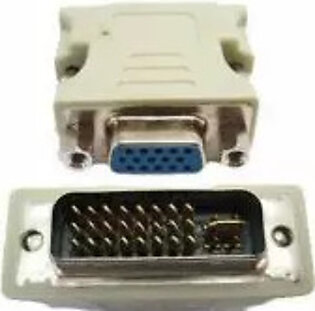 DVI to VGA Connector DVI 24+5 Male Convert To 15 Pin VGA Female Cable Adapter Converter For PC