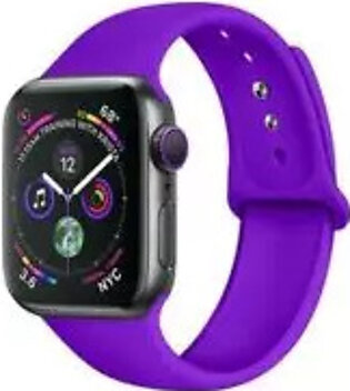 Apple Watch 42mm-44mm-45mm Premium Silicon Rubber Strap – Purple