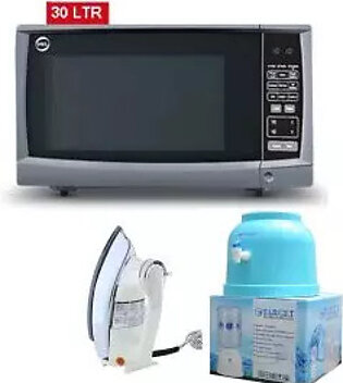 PEL 30L PMO-30BG Grill Microwave Oven + Target water dispenser + National Deluxe Automatic Iron RM-57