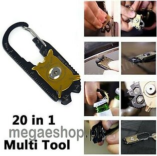 Multi-functional 20 in 1 EDC Keychain for Camping, Hiking Travel