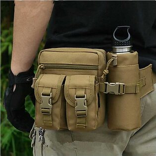 Military Waist Bag and Travel Camping Detachable Water Bottle Holder Waist Pouch Waterproof
