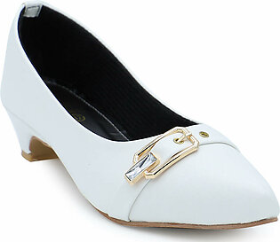 White Formal Court Shoes 085411