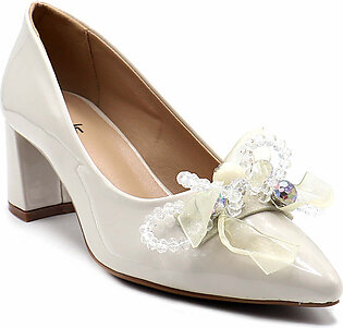 Cream Formal Court Shoes 085473
