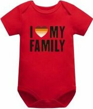 Red Family Baby Rompers For Summer