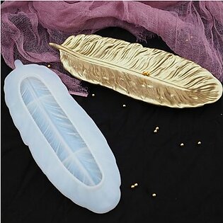 Feather Shaped Resin Epoxy Mold, Feather Trinket Tray Mold, Resin Molds, Feather Shaped Rolling Tray Mold, Feather Shaped Tray Silicone Mold – Neutral