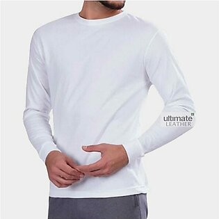 Men’s White Fleece T-Shirt