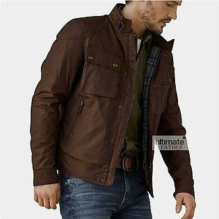 Men’s Dark Brown Cotton Jacket