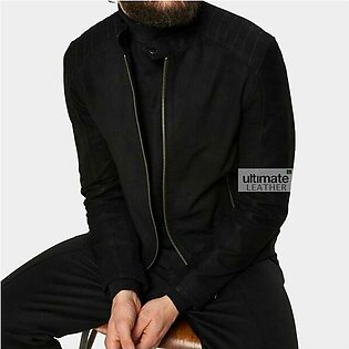 Men’s Black Suede Leather Jacket