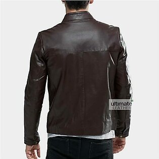 Men’s Stylish Brown Leather Jacket