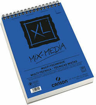 Canson XL Mix Media Spiral Sketchbook for Acrylic, Water Color, Pastel and Pencil Work, 300 Gr
