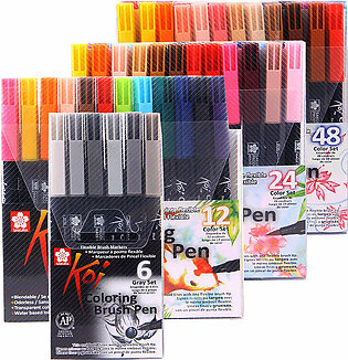 Koi Coloring Brush Pen Marker Set of 12 , 24 , 48