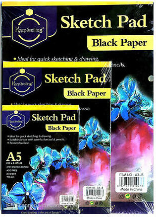 Black Paper Sketch Pad in 3 Sizes