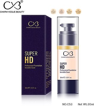 Super HD Professional Foundation Invisible Cover 30ML - C53 - 04-Natural Nude