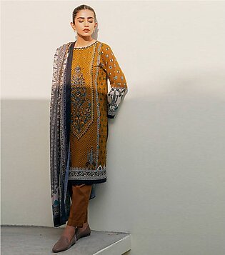 Urban Marigold 3pc Unstitched suit with Shawl on Beechtree sale