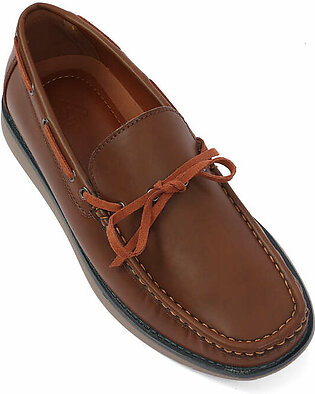 LEATHER LOAFERS-BROWN