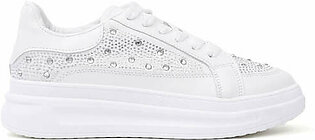 EMBELLISHED SNEAKERS-WHITE