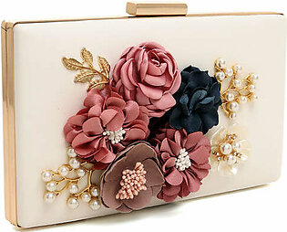 BLOOMING CLUTCH-WHITE