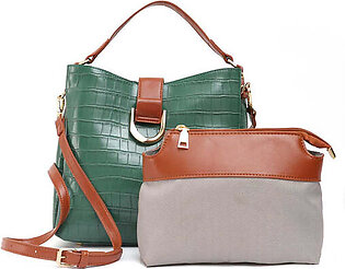TEXTURED LEATHER BAG-GREEN