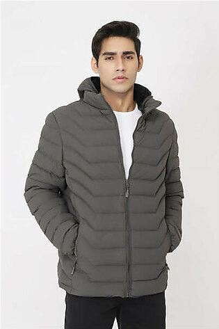QUILTED PUFFER-GREY