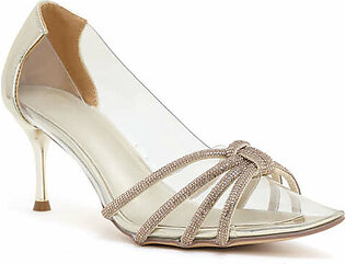 CLEAR HEELS-GOLD