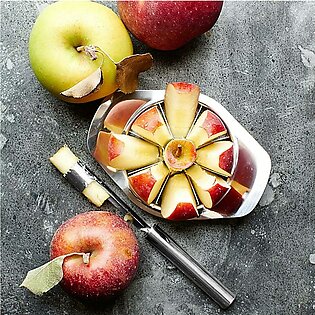 Stainless Steel Apple Cutter with 8-Blad Commercial Apple Slicer and Corer
