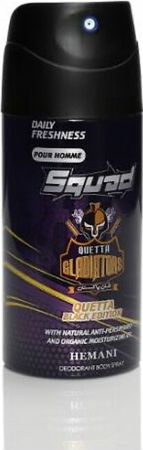 SQUAD Quetta Black Edition - Deodorant Body Spray for Men