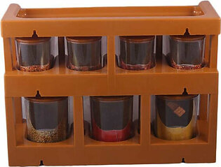Master Chef 2-Tier Spice Rack With 7 Spice Jars
