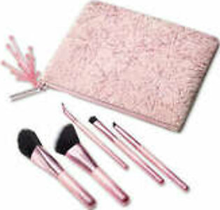 MAC-Frosted Fireworks~Pink Sparkle 5 Piece Eyeshadow Brush Set