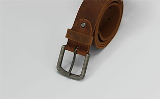 Tan Belt with Short Rugged Buckle