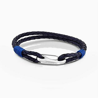 Riblor Leather Bracelet Margo Navy Blue