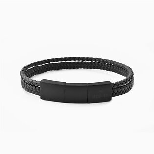 Riblor Leather Bracelet Bruno Black