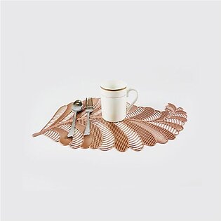 Perino Table Mat Leaf Rose Gold
