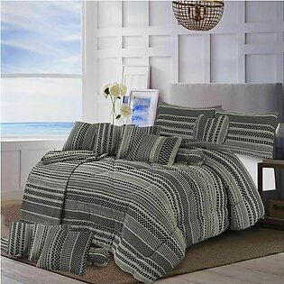 Azeglio 14 Pcs Cotton Jacquard Bedding Set with Filled Comforter