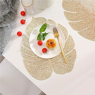Glisten Table Mat Leaf Rose Gold
