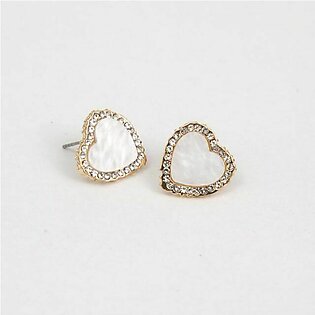 Carmella Stud Earrings with Shiny White Stone