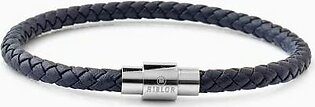 Riblor Leather Bracelet Vittorio Navy Blue