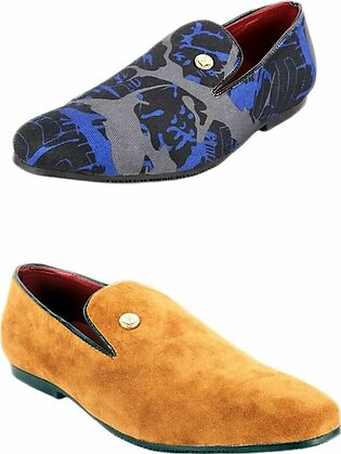 Pack Of 2 Suede Leather Loafers For Men