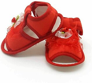 Baby Red Flower Print Sandal
