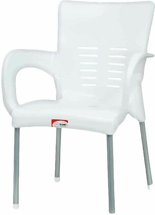 Steel Plastic Chair Whte