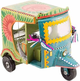 Hand Painted Floral Design Classic Rickshaw Decoration Piece