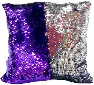 Magic Star Writing Purple & Silver Cushion