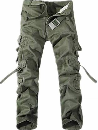 Men's Green Cargo pants With Belt