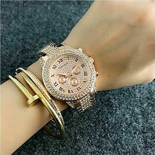 Women's Gold Diamond Quartz Wrist Watch