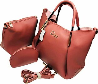 Women's Dior Maroon Leather Handbag